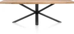 Houten Eettafels|Rechthoekige Eettafels-Henders en Hazel Metaluxe Eettafel Railway Brown