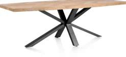Houten Eettafels|Rechthoekige Eettafels-Henders en Hazel Metaluxe Eettafel Railway Brown