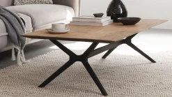 Houten Salontafels-DTP Home Metropole Salontafel Naturel, Zwart