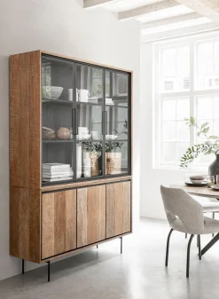 Vitrinekasten-DTP Home Metropole Vitrinekast Naturel