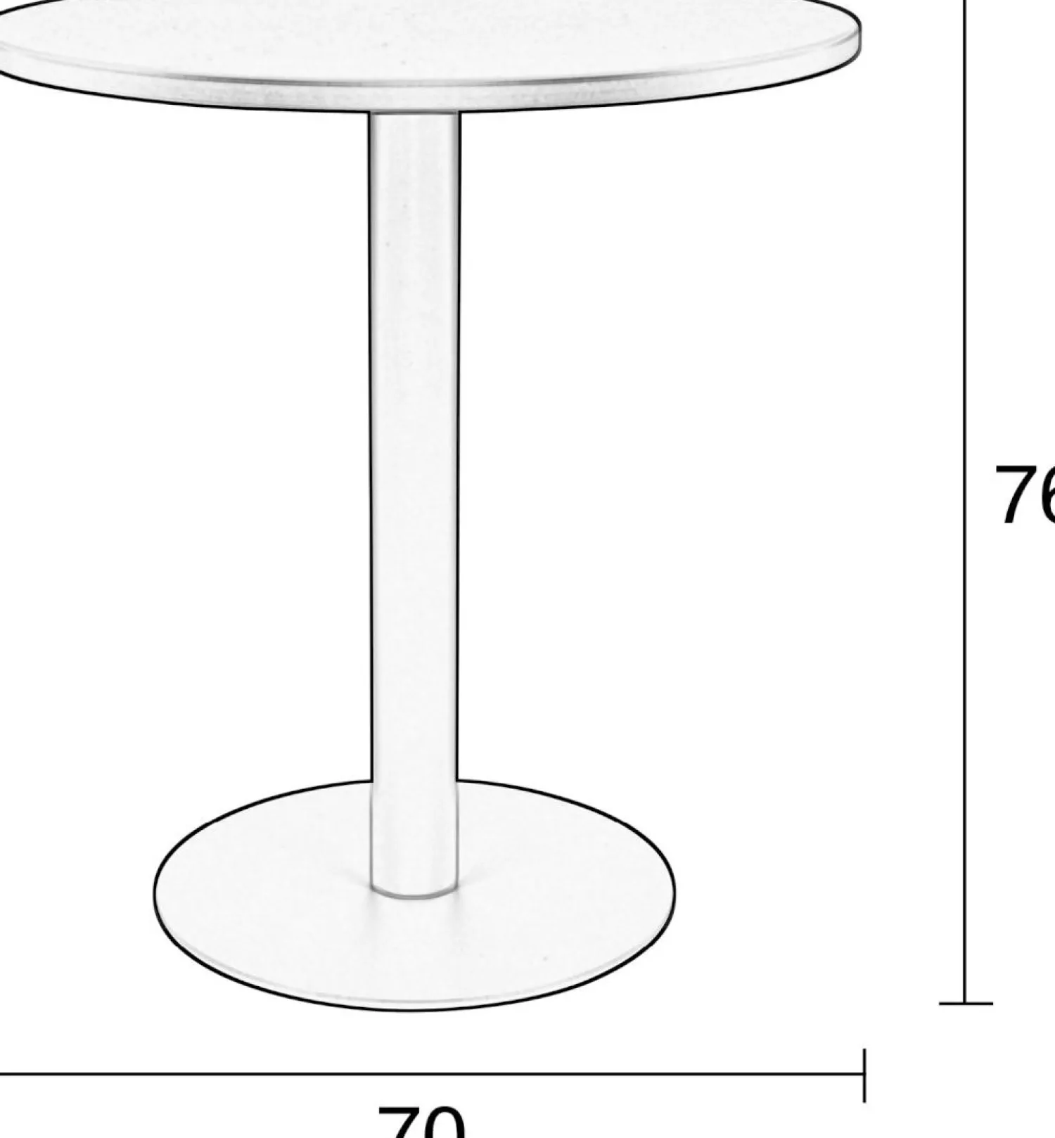 Tuintafels|Ronde Bijzettafels-Zuiver Metsu Bijzettafel Black