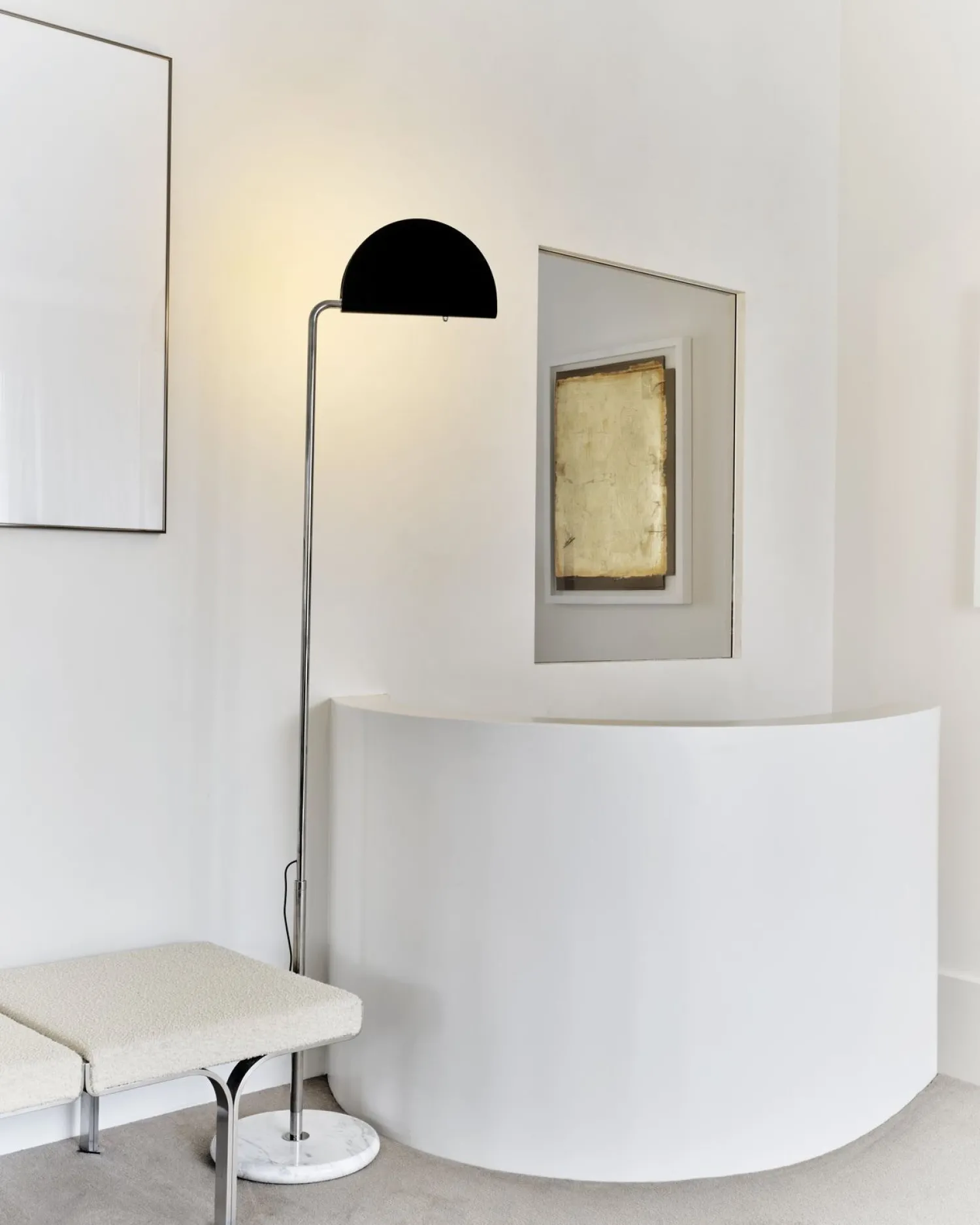 Moderne Vloerlampen|Vloerlampen-Eijerkamp Collectie Mezzaluna Vloerlamp Zwart