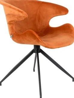 Eetkamerstoelen Met Armleuning-Zuiver Mia (set van 2) Eetkamerstoel Orange