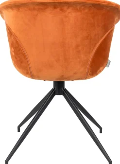 Eetkamerstoelen Met Armleuning-Zuiver Mia (set van 2) Eetkamerstoel Orange
