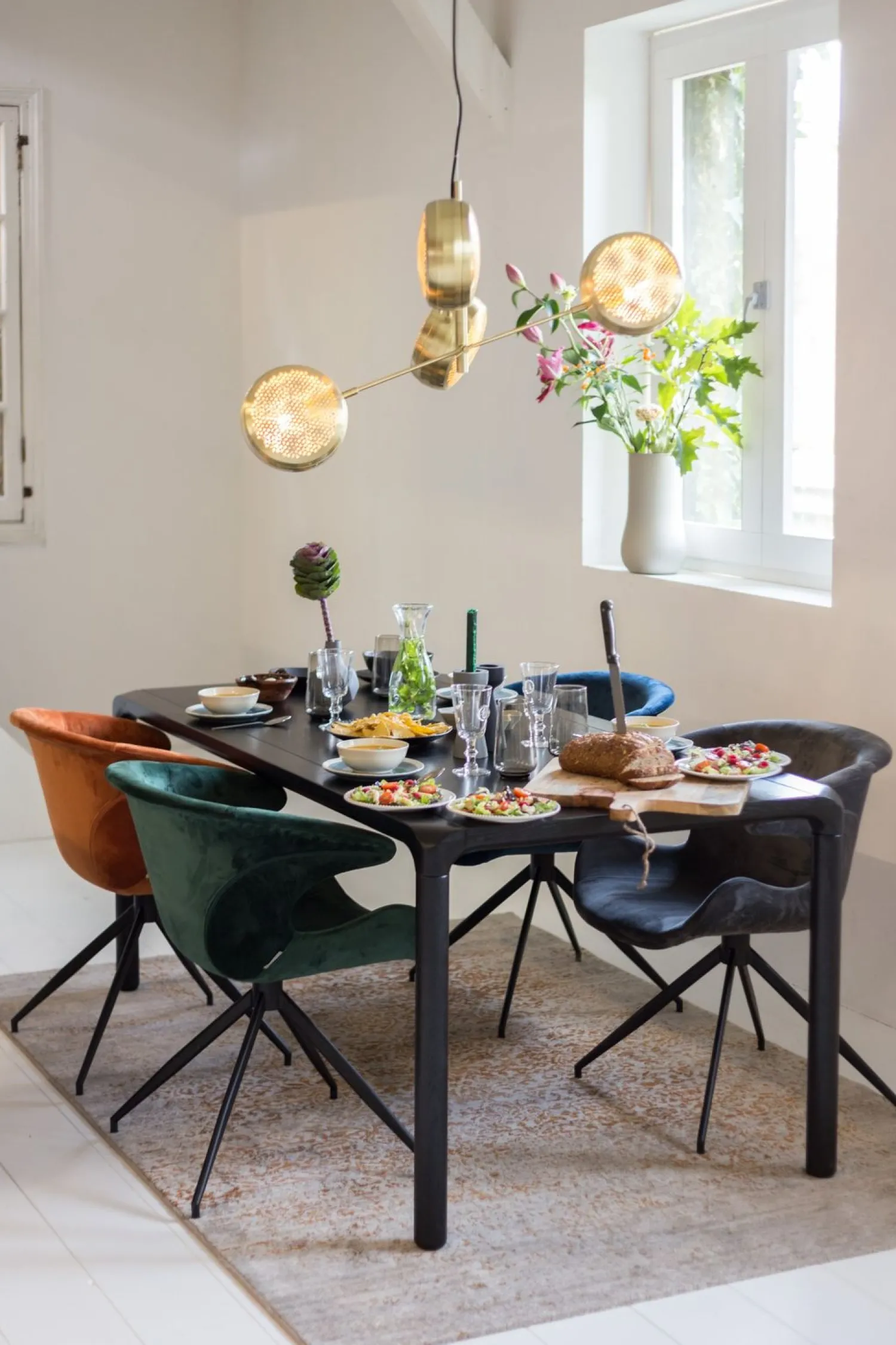 Eetkamerstoelen Met Armleuning-Zuiver Mia (set van 2) Eetkamerstoel Grey