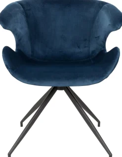 Eetkamerstoelen Met Armleuning-Zuiver Mia (set van 2) Eetkamerstoel Blue