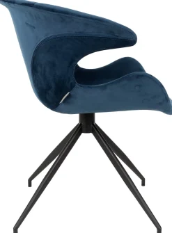 Eetkamerstoelen Met Armleuning-Zuiver Mia (set van 2) Eetkamerstoel Blue