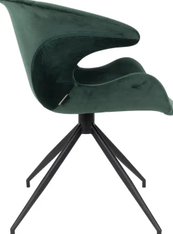 Eetkamerstoelen Met Armleuning-Zuiver Mia (set van 2) Eetkamerstoel Green