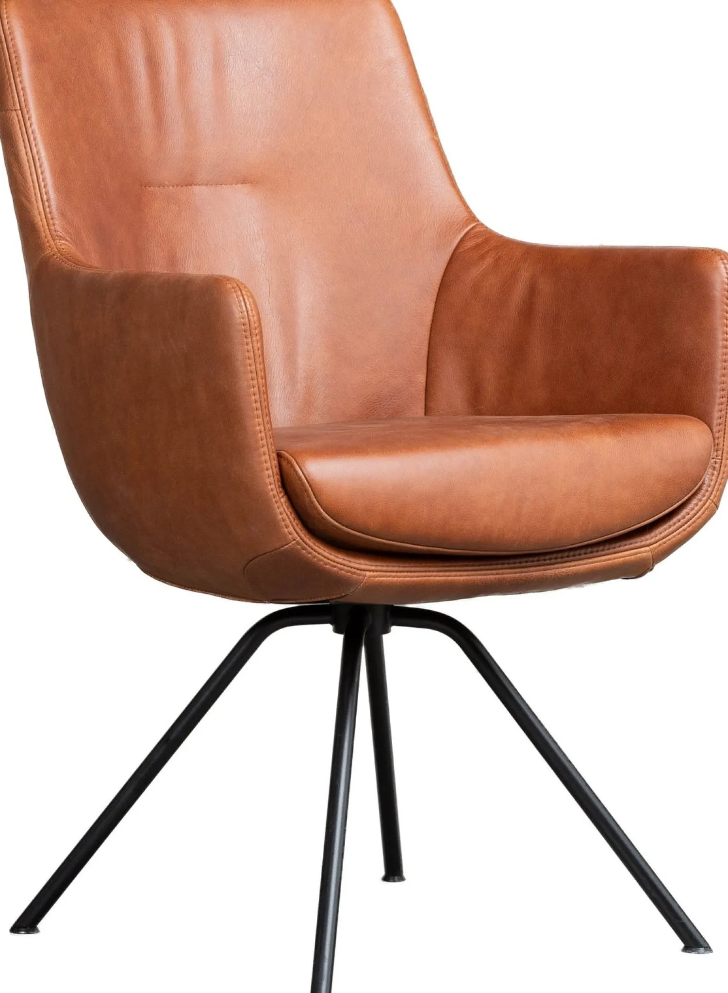 Draaibare Eetkamerstoelen|Eetkamerstoelen Met Armleuning-Gealux Miami Eetkamerstoel Bruin