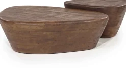 Houten Salontafels|Organische Salontafels-Eleonora Mila Salontafel Bruin