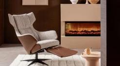 Leren Fauteuils|Relaxfauteuils-Eijerkamp Collectie Miles M Relaxfauteuil Grijs