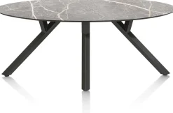 Ovale Eettafels-XOOON Minato Ovaal Eettafel Licht Grijs