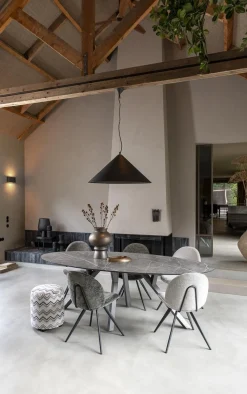 Ovale Eettafels-XOOON Minato Ovaal Eettafel Licht Grijs