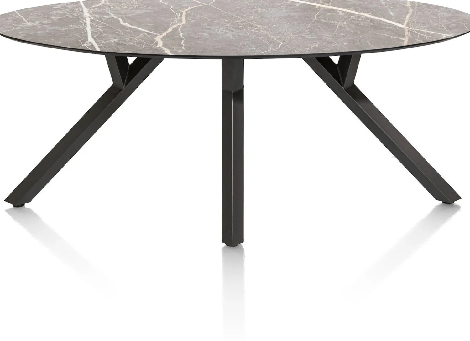 Ovale Eettafels-XOOON Minato Ovaal Eettafel Licht Grijs