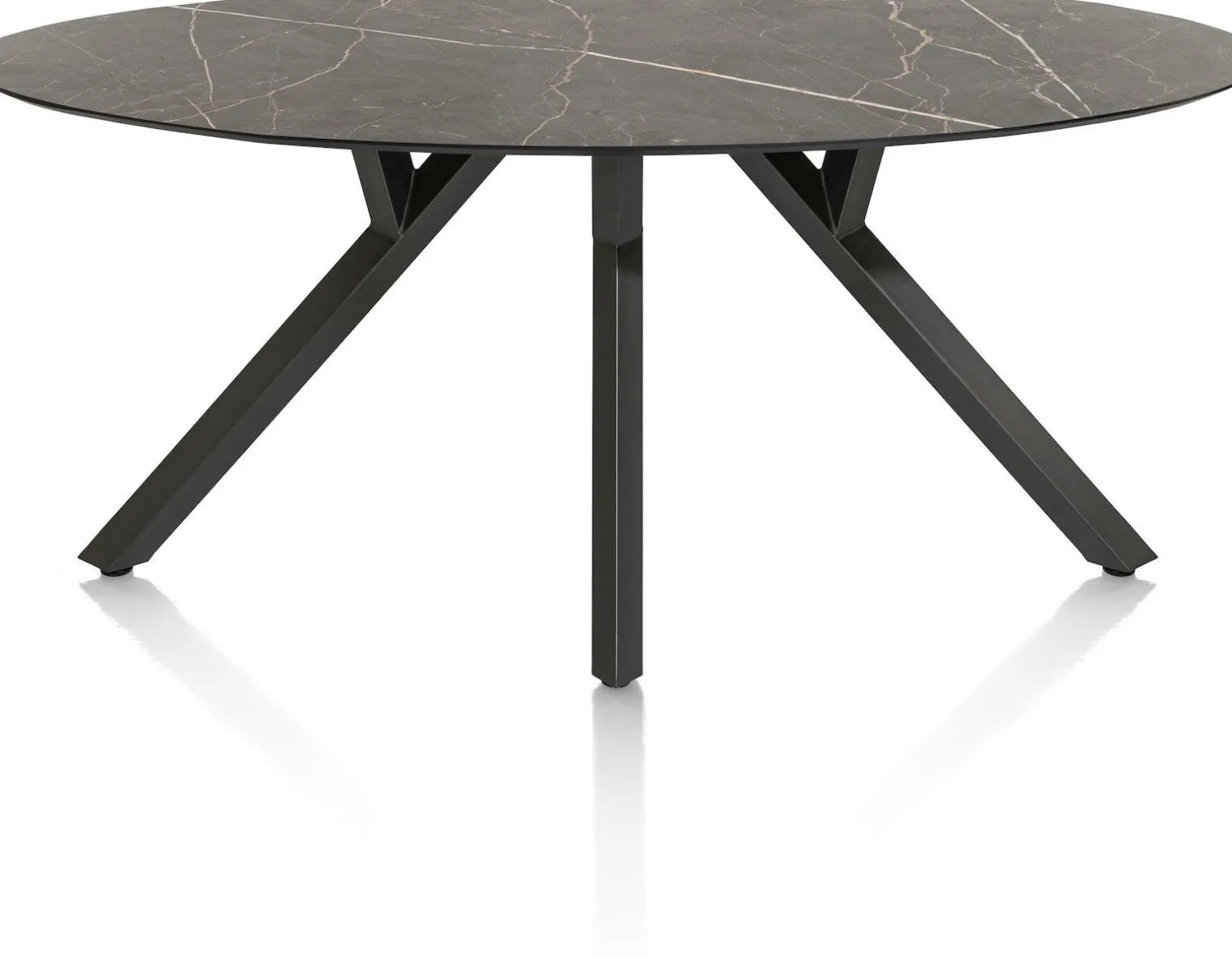 Ovale Eettafels-XOOON Minato Ovaal Eettafel Onyx