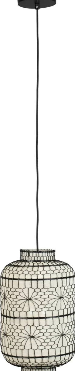 Hanglampen|Hanglampen-Dutchbone Ming Hanglamp Black, White