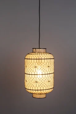 Hanglampen|Hanglampen-Dutchbone Ming Hanglamp Black, White