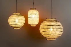 Hanglampen|Hanglampen-Dutchbone Ming Hanglamp Black, White