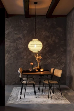Hanglampen|Hanglampen-Dutchbone Ming Hanglamp Black, White