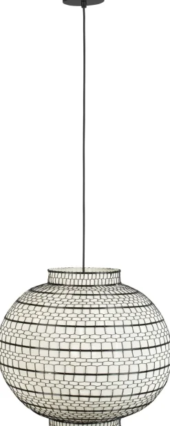 Hanglampen|Hanglampen-Dutchbone Ming Hanglamp Black, White