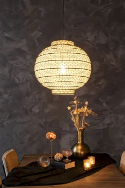 Hanglampen|Hanglampen-Dutchbone Ming Hanglamp Black, White