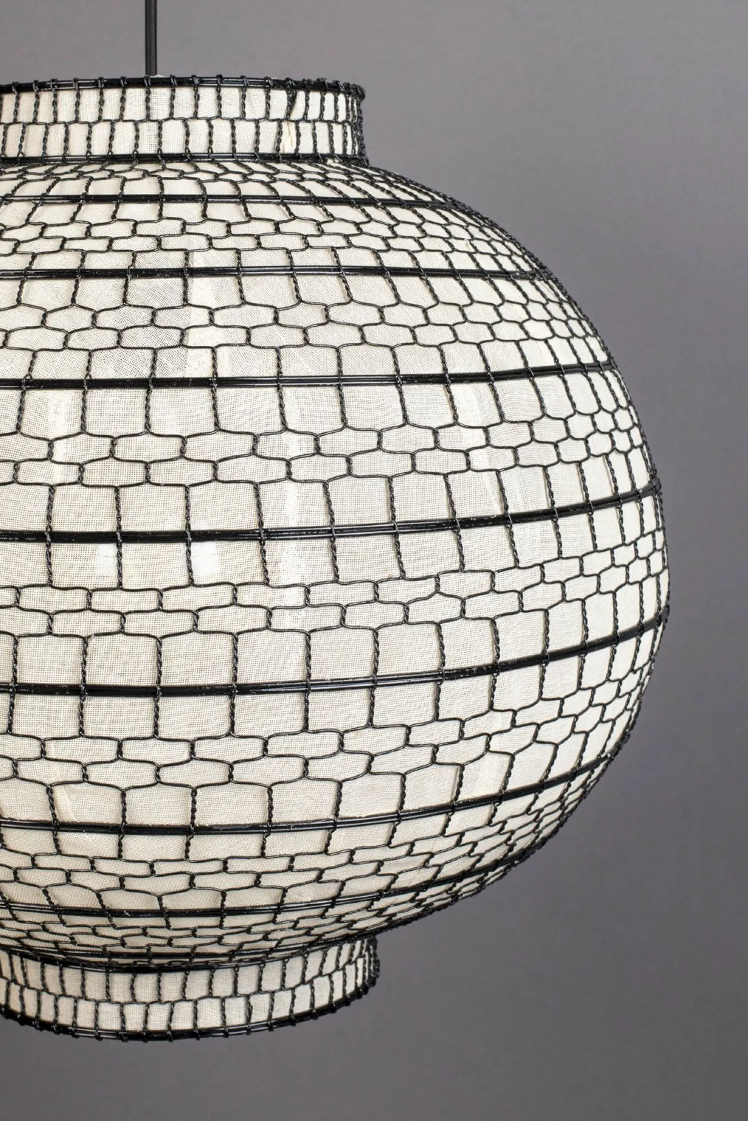 Hanglampen|Hanglampen-Dutchbone Ming Hanglamp Black, White