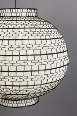 Hanglampen|Hanglampen-Dutchbone Ming Hanglamp Black, White