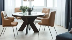 Eetkamerstoelen Met Armleuning-Stressless Mint Eetkamerstoel Dark Grey
