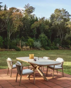Tuintafels-Kave Home Mirtia Tuintafel Ecru