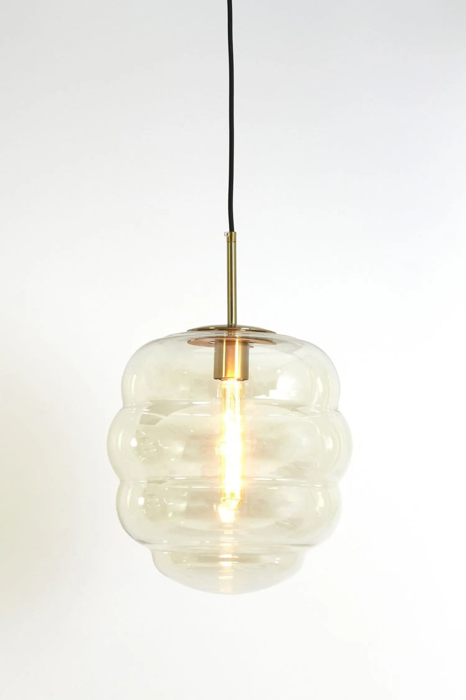 Glazen Hanglampen|Glazen Hanglampen-Trendhopper Misty Hanglamp Goud, Cognac