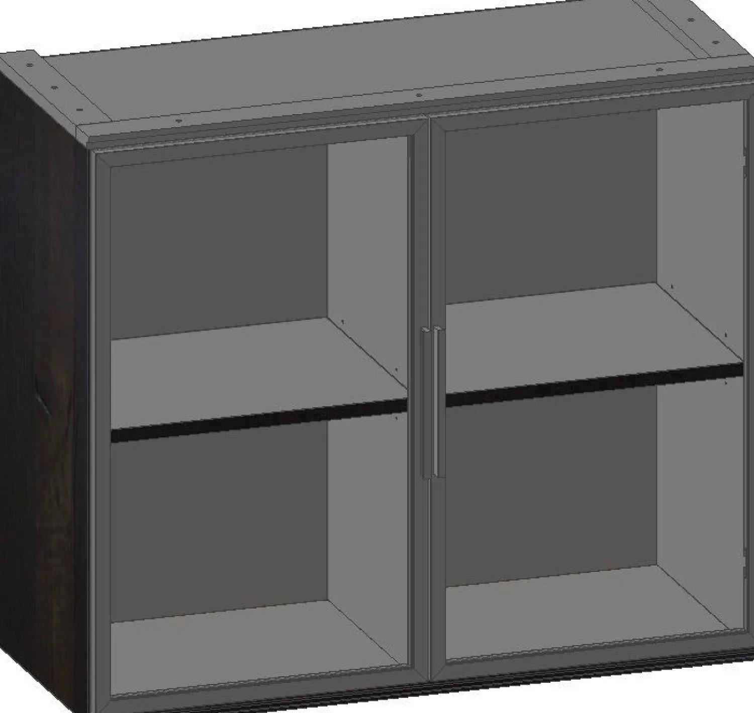 Vitrinekasten|Opbergkasten-XOOON Modulo Vitrinekast Onyx