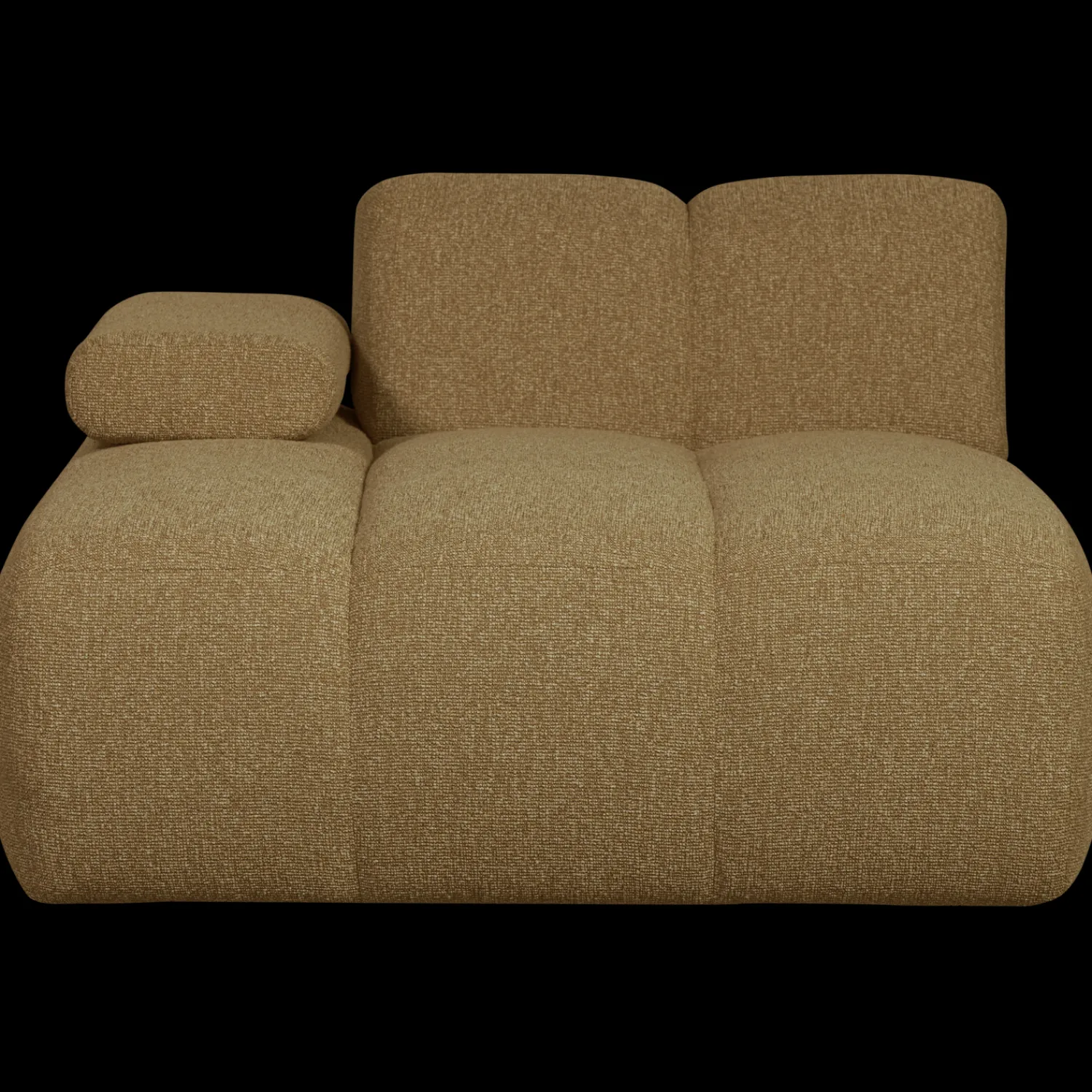 Elementenbanken-WOOOD Mojo Bouclé Chaise Longue Yellow, Brown Melange