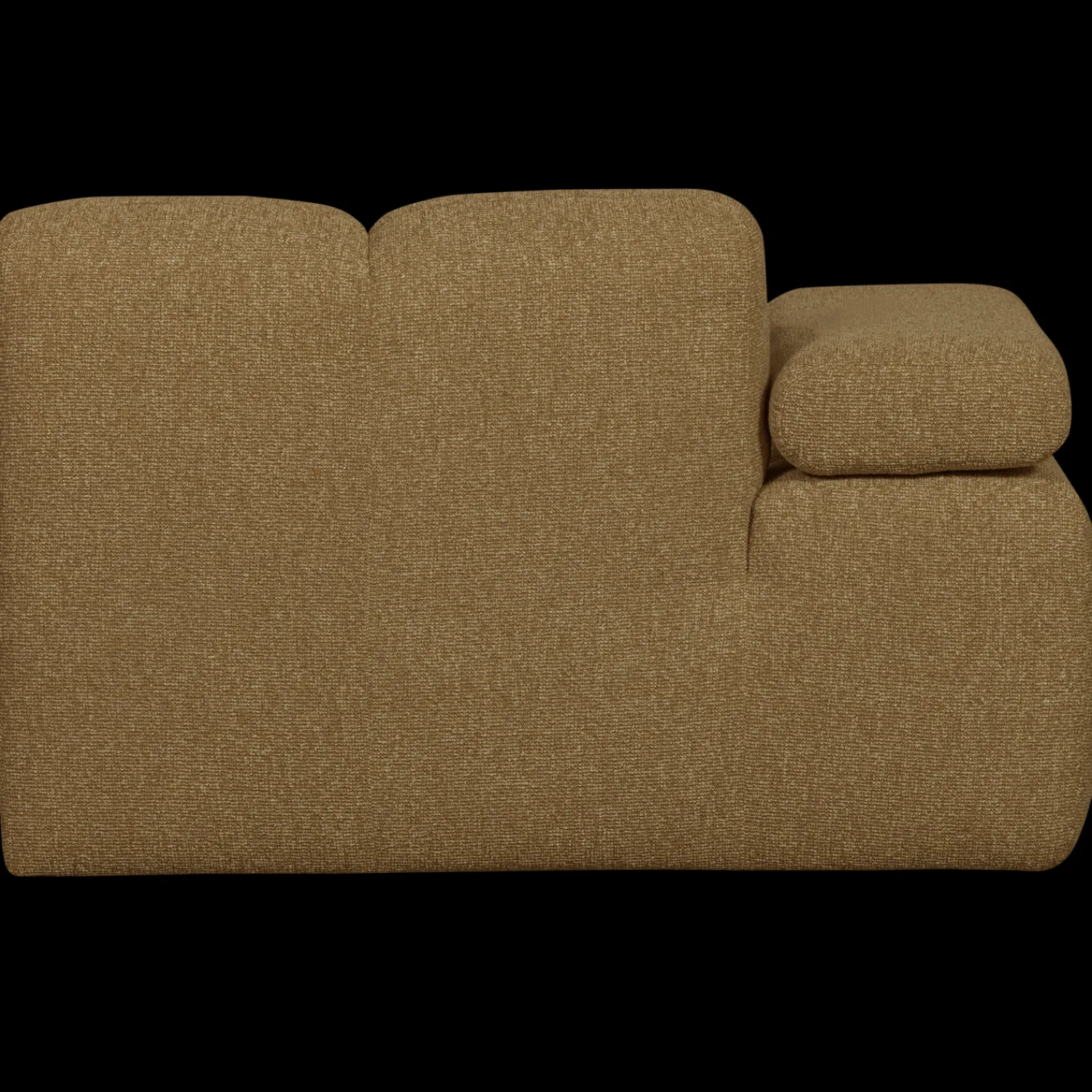 Elementenbanken-WOOOD Mojo Bouclé Chaise Longue Yellow, Brown Melange
