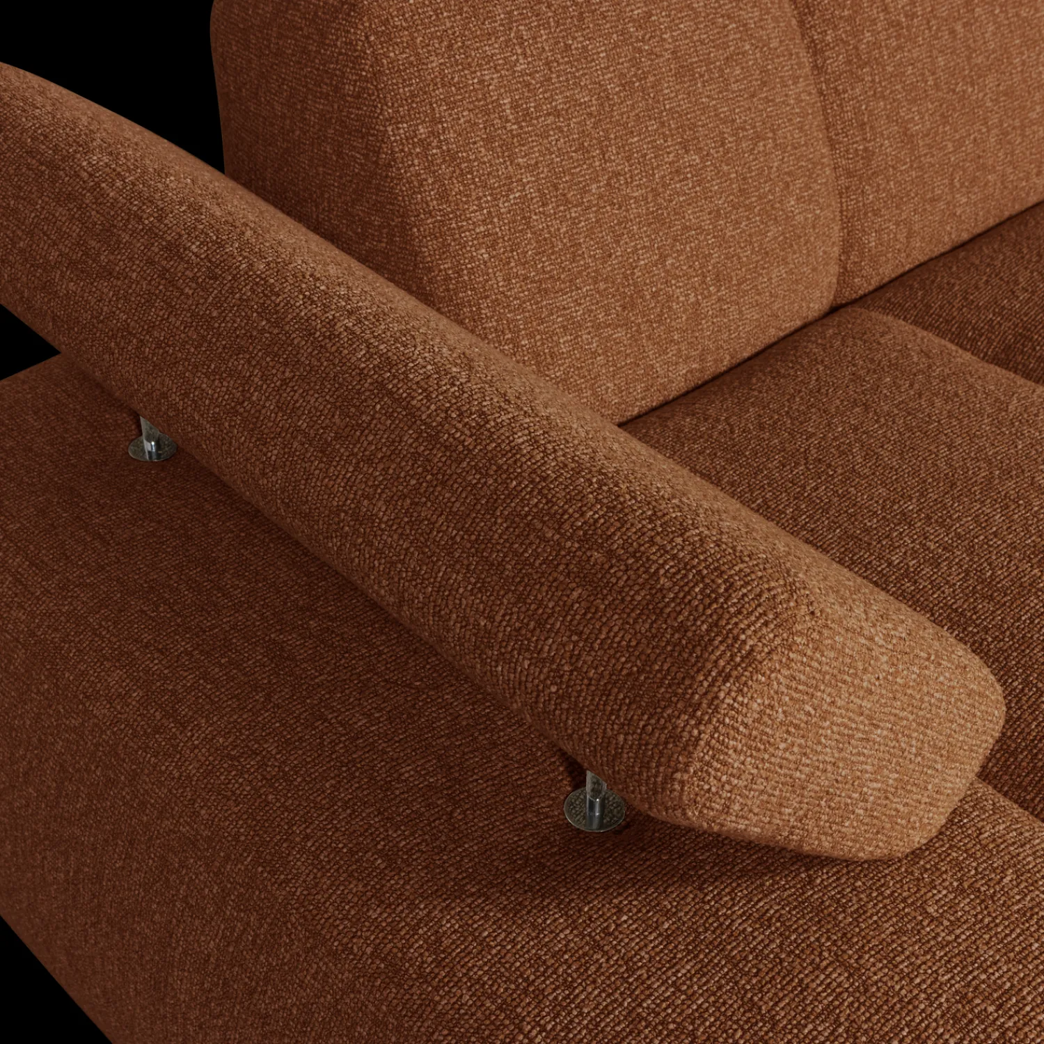 Elementenbanken-WOOOD Mojo Bouclé Chaise Longue Rust Brown Melange