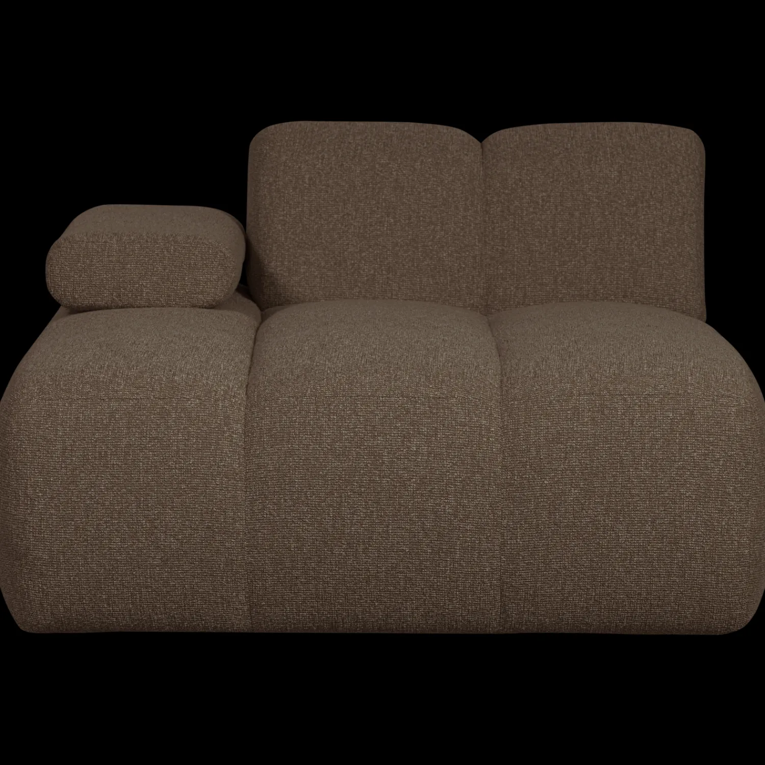 Elementenbanken-WOOOD Mojo Bouclé Chaise Longue Brown Melange