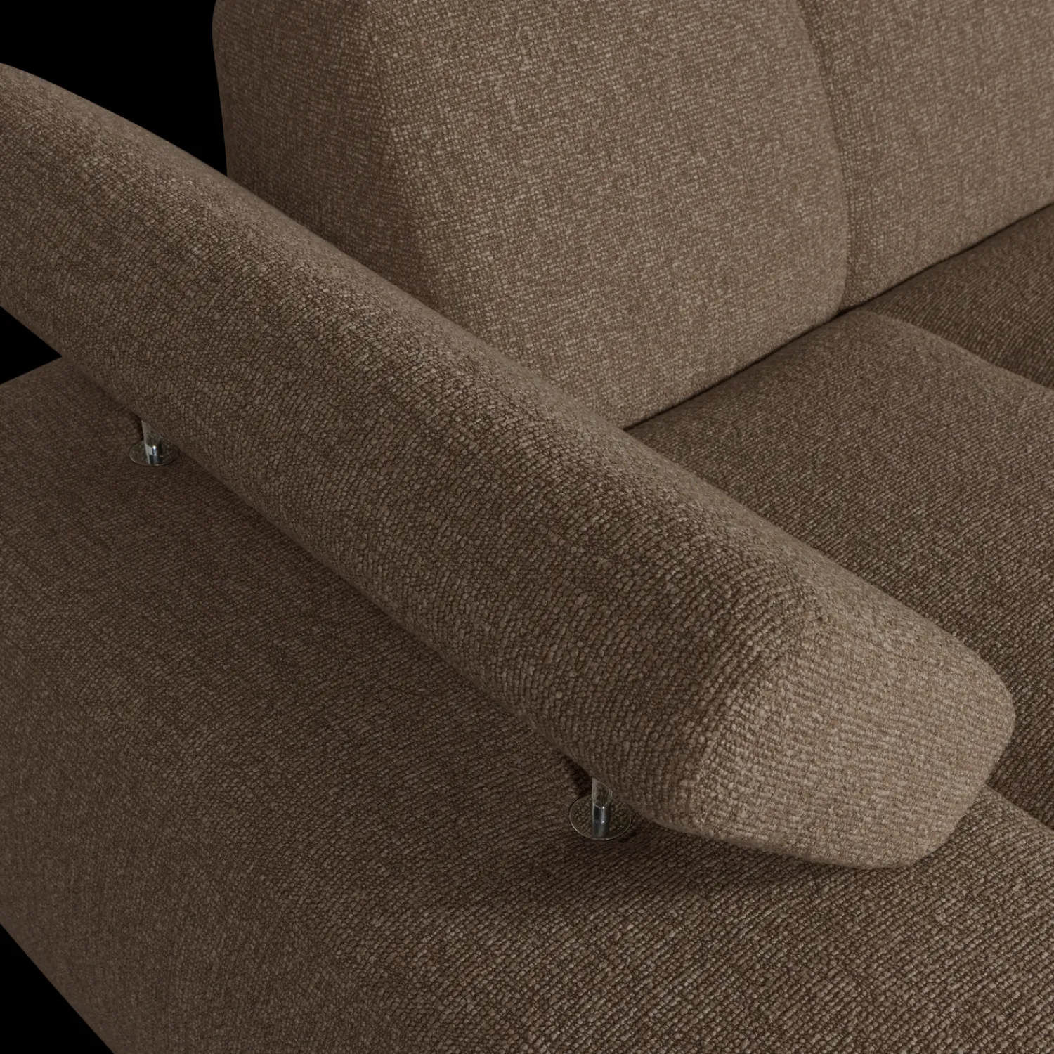 Elementenbanken-WOOOD Mojo Bouclé Chaise Longue Brown Melange