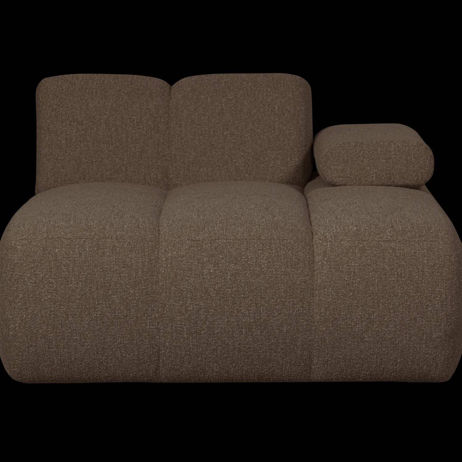 Elementenbanken-WOOOD Mojo Bouclé Chaise Longue Brown Melange