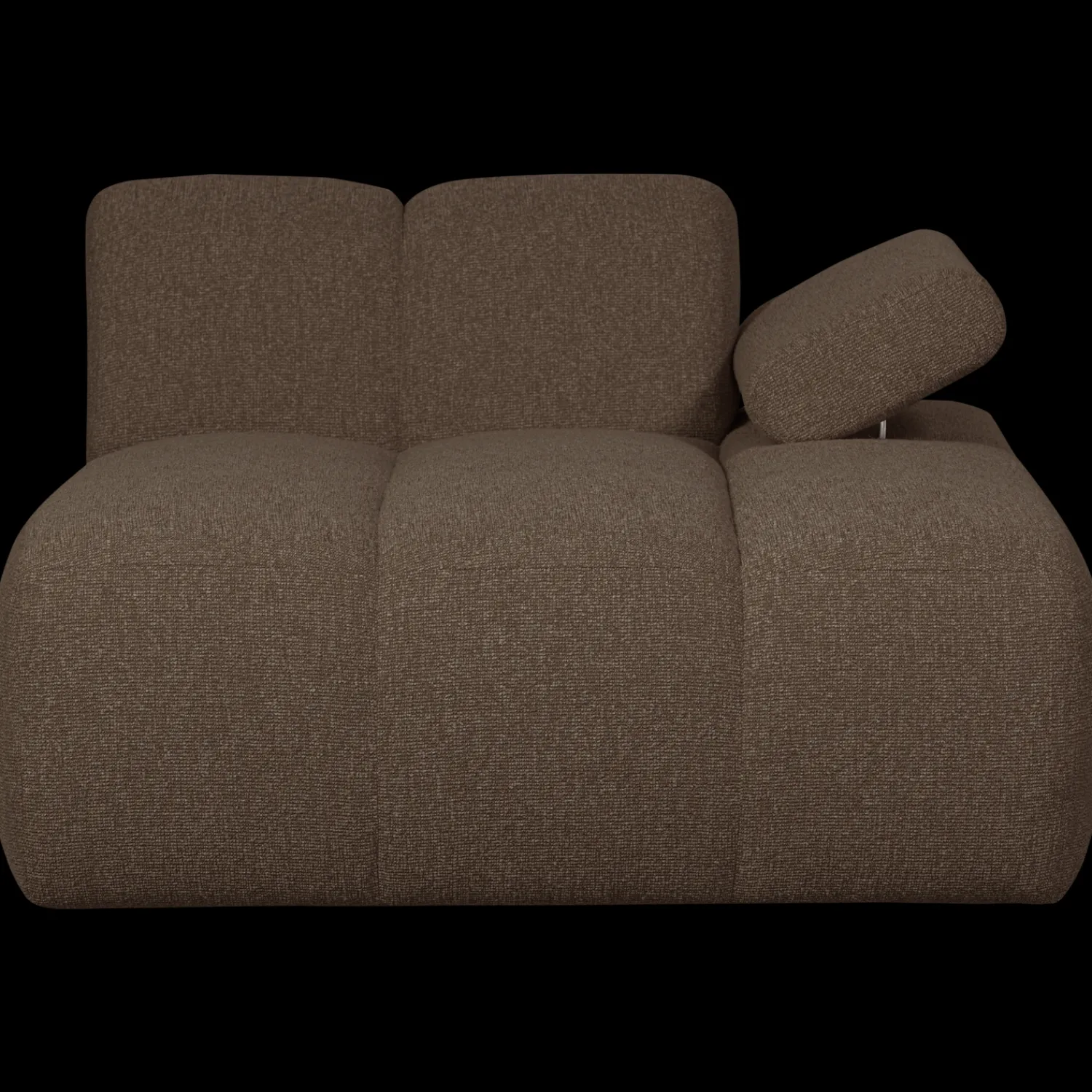 Elementenbanken-WOOOD Mojo Bouclé Chaise Longue Brown Melange