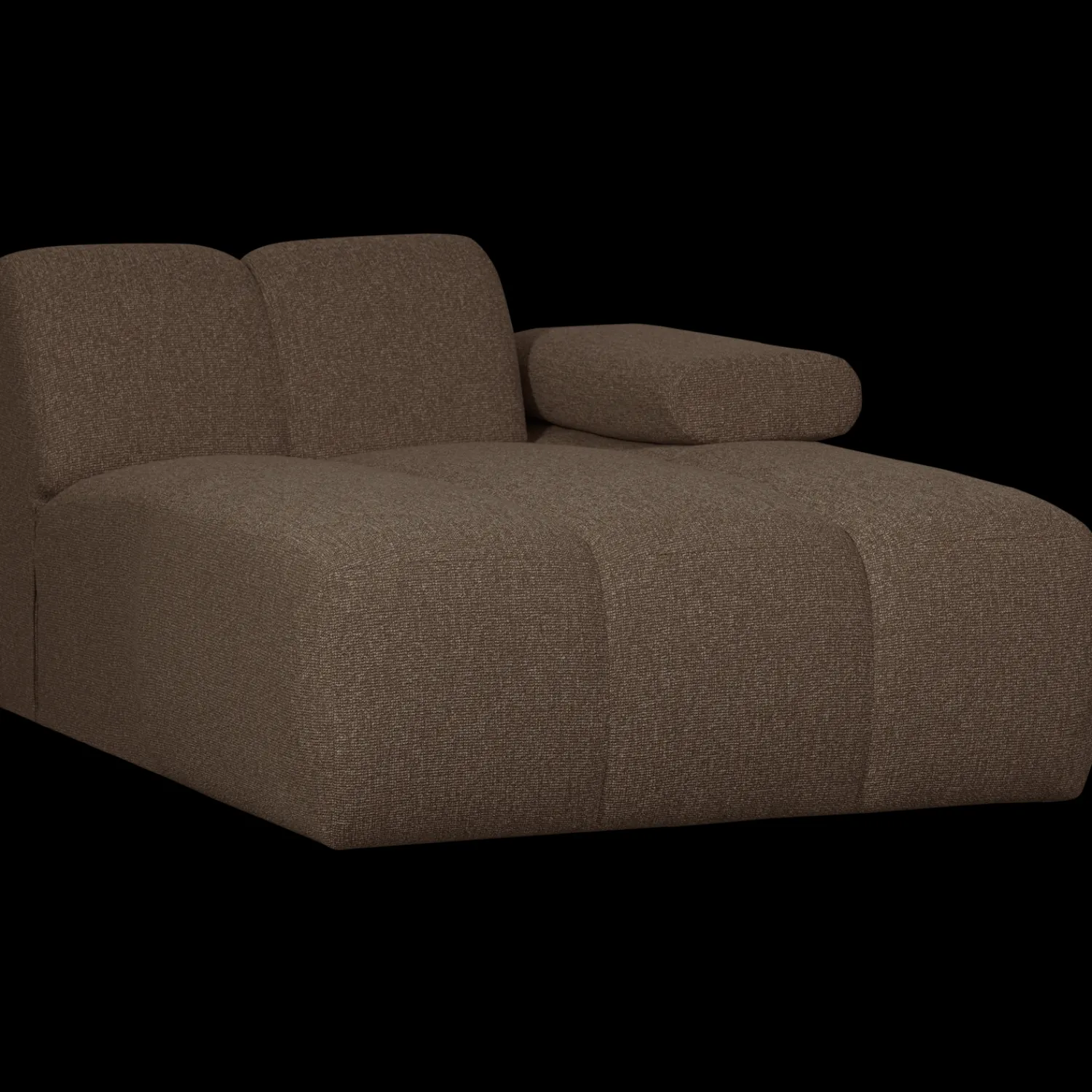 Elementenbanken-WOOOD Mojo Bouclé Chaise Longue Brown Melange