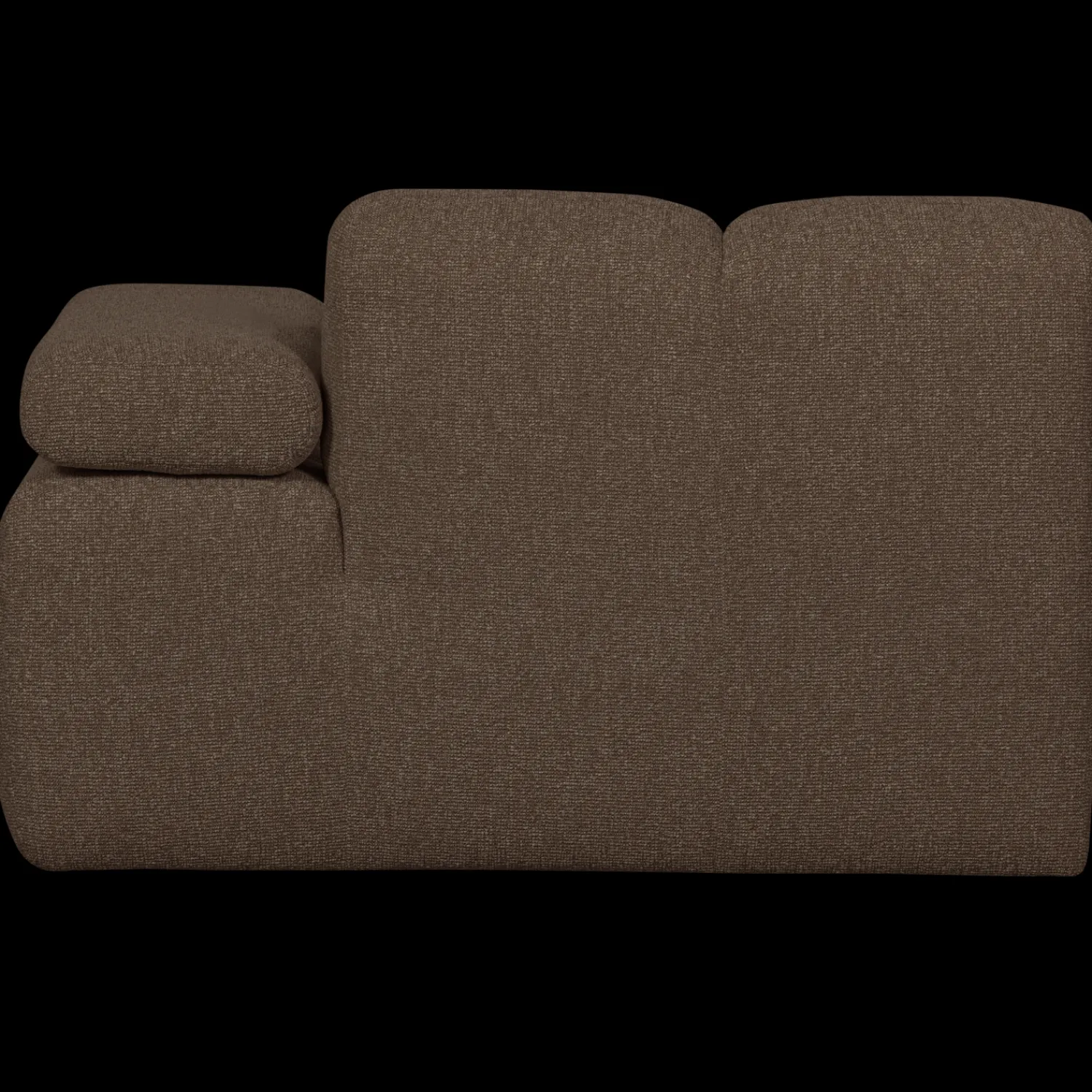 Elementenbanken-WOOOD Mojo Bouclé Chaise Longue Brown Melange