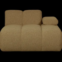Elementenbanken-WOOOD Mojo Bouclé Chaise Longue Yellow, Brown Melange