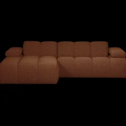 Elementenbanken-WOOOD Mojo Bouclé Chaise Longue Bank Rust Brown Melange