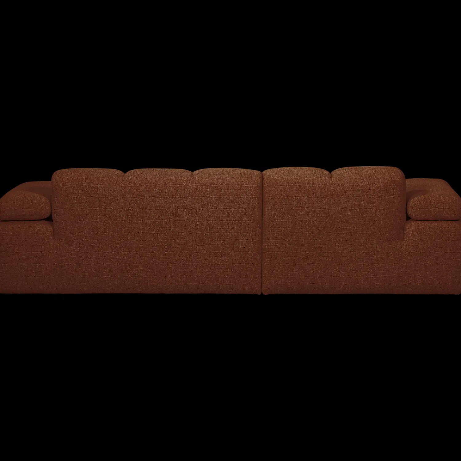 Elementenbanken-WOOOD Mojo Bouclé Chaise Longue Bank Rust Brown Melange