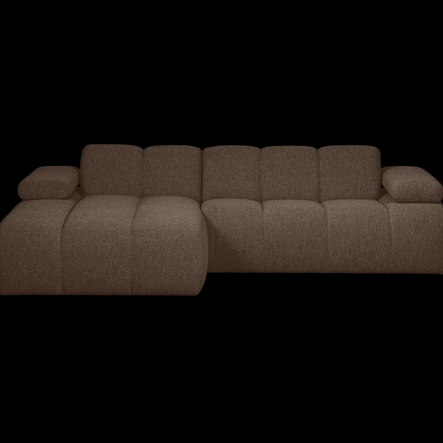 Elementenbanken-WOOOD Mojo Bouclé Chaise Longue Bank Brown Melange