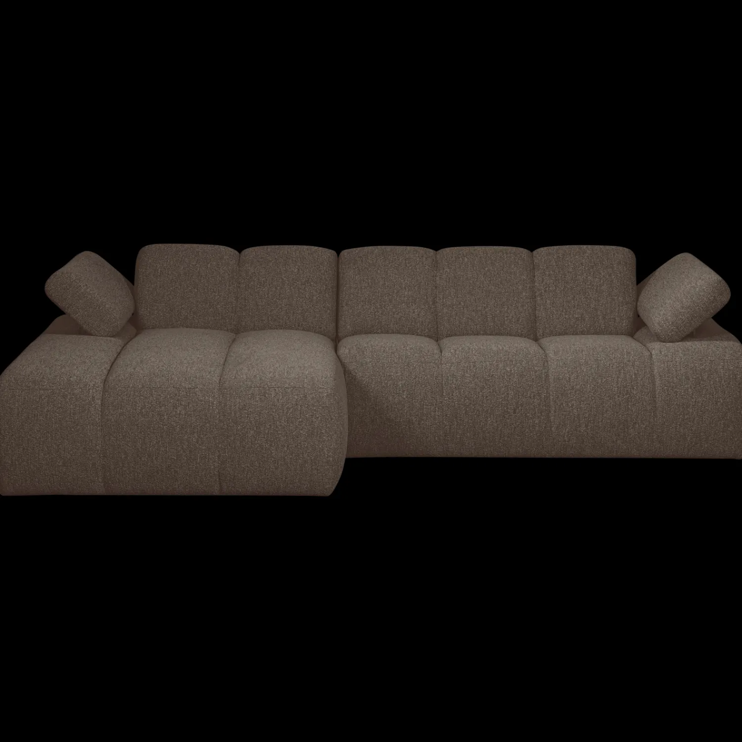 Elementenbanken-WOOOD Mojo Bouclé Chaise Longue Bank Brown Melange