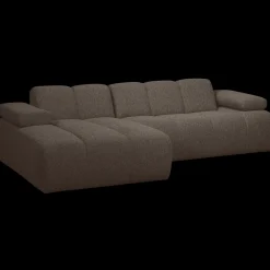 Elementenbanken-WOOOD Mojo Bouclé Chaise Longue Bank Brown Melange