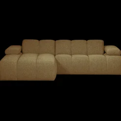 Elementenbanken-WOOOD Mojo Bouclé Chaise Longue Bank Yellow, Brown Melange