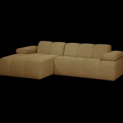 Elementenbanken-WOOOD Mojo Bouclé Chaise Longue Bank Yellow, Brown Melange