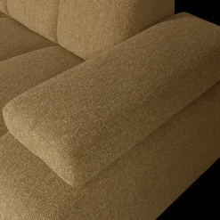 Elementenbanken-WOOOD Mojo Bouclé Chaise Longue Bank Yellow, Brown Melange