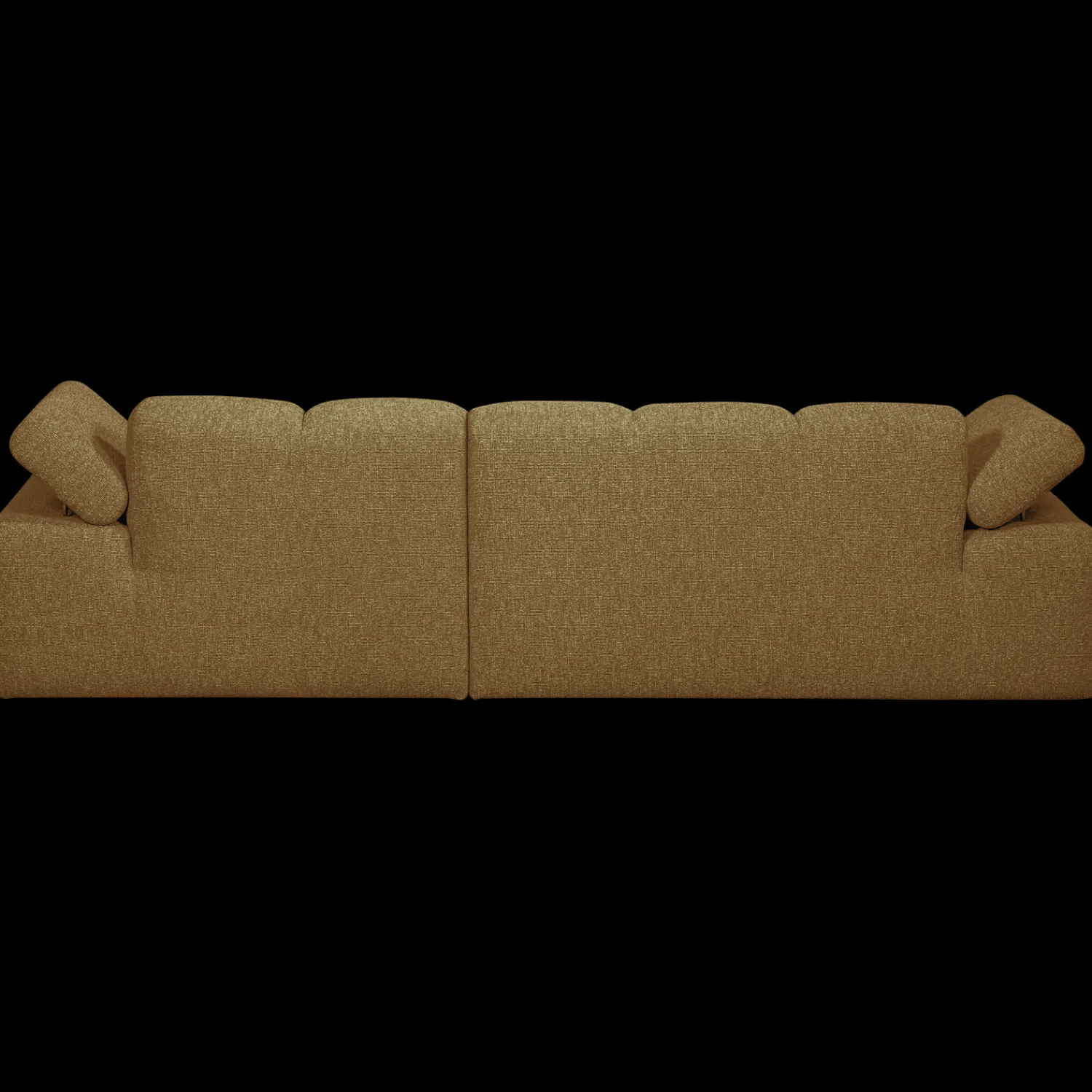 Elementenbanken-WOOOD Mojo Bouclé Chaise Longue Bank Yellow, Brown Melange